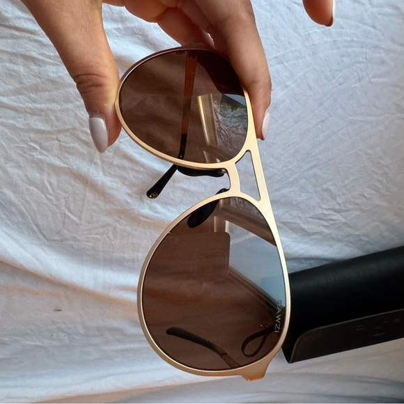 Vintage gold frame oversized Sunglasses
